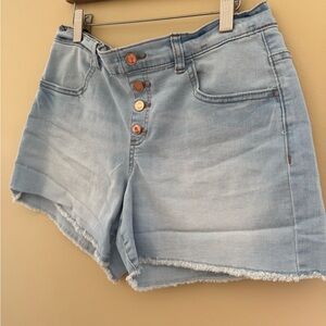 Wonder Nation Denim Blue Button Shorts